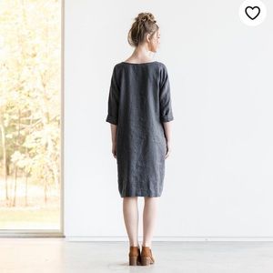 Not Perfect Linen Midi Tunic Dress